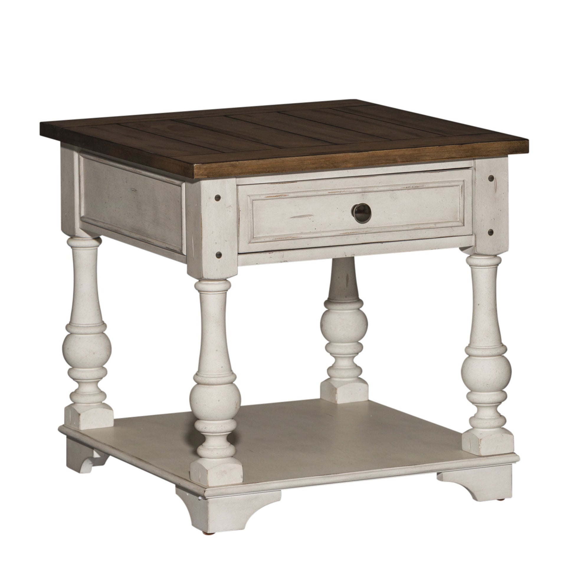 Morgan Creek - End Table - White - Hornell Furniture Outlet