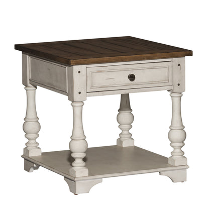 Morgan Creek - End Table - White - Hornell Furniture Outlet