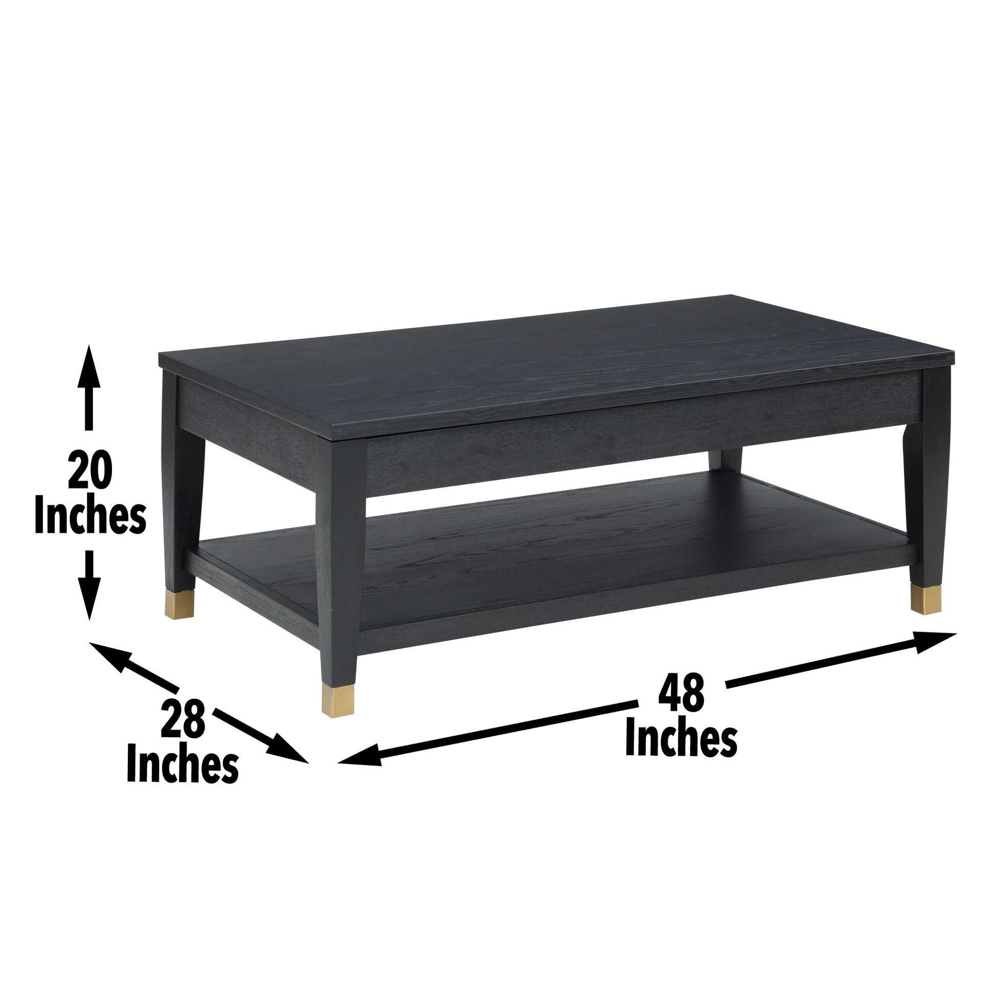 Yves - Cocktail & 2 End Table Set - Black - Hornell Furniture Outlet