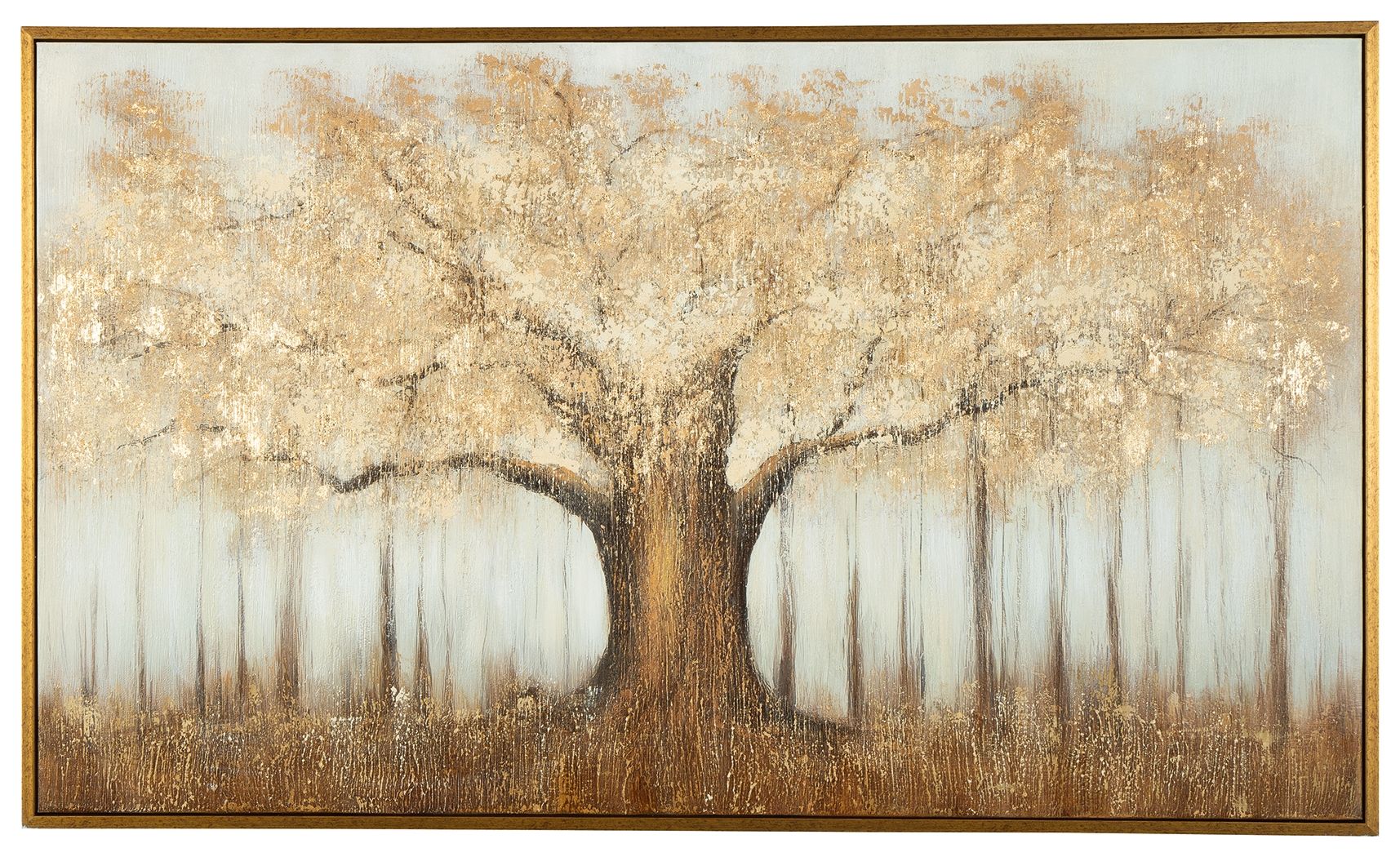 Dalewick - Brown / Gray / Gold Finish - Wall Art - Hornell Furniture Outlet
