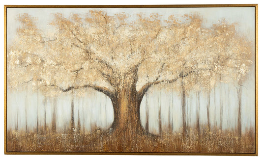 Dalewick - Brown / Gray / Gold Finish - Wall Art - Hornell Furniture Outlet