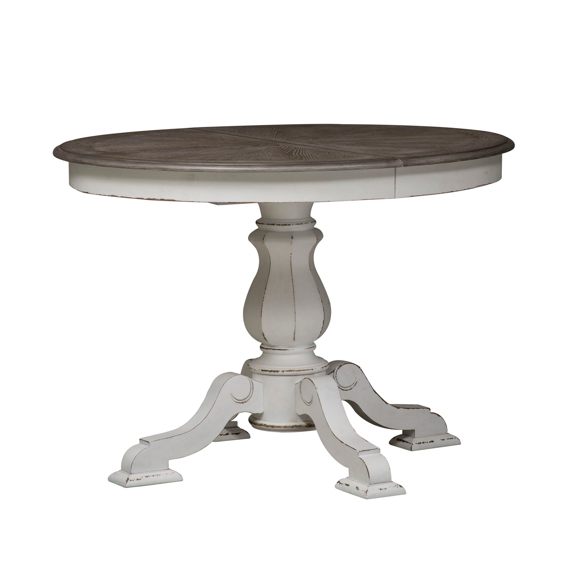Magnolia Manor - Pedestal Table - White - Hornell Furniture Outlet