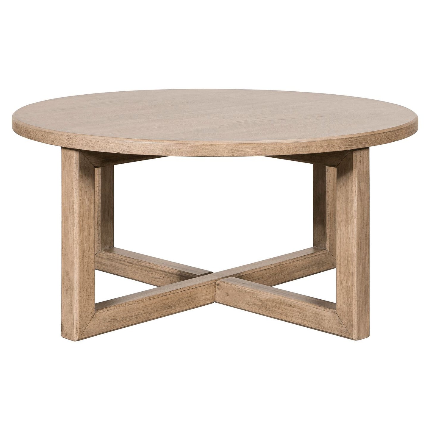 Proximity Place - Round Cocktail Table - Light Brown - Hornell Furniture Outlet