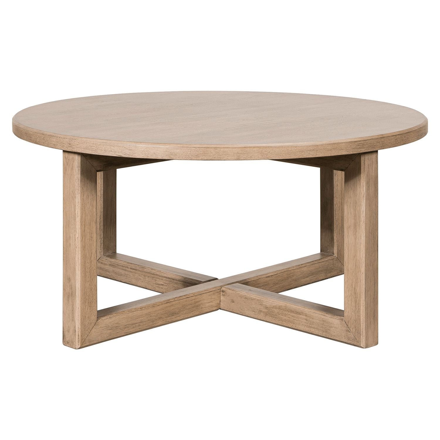 Proximity Place - Round Cocktail Table - Light Brown - Hornell Furniture Outlet