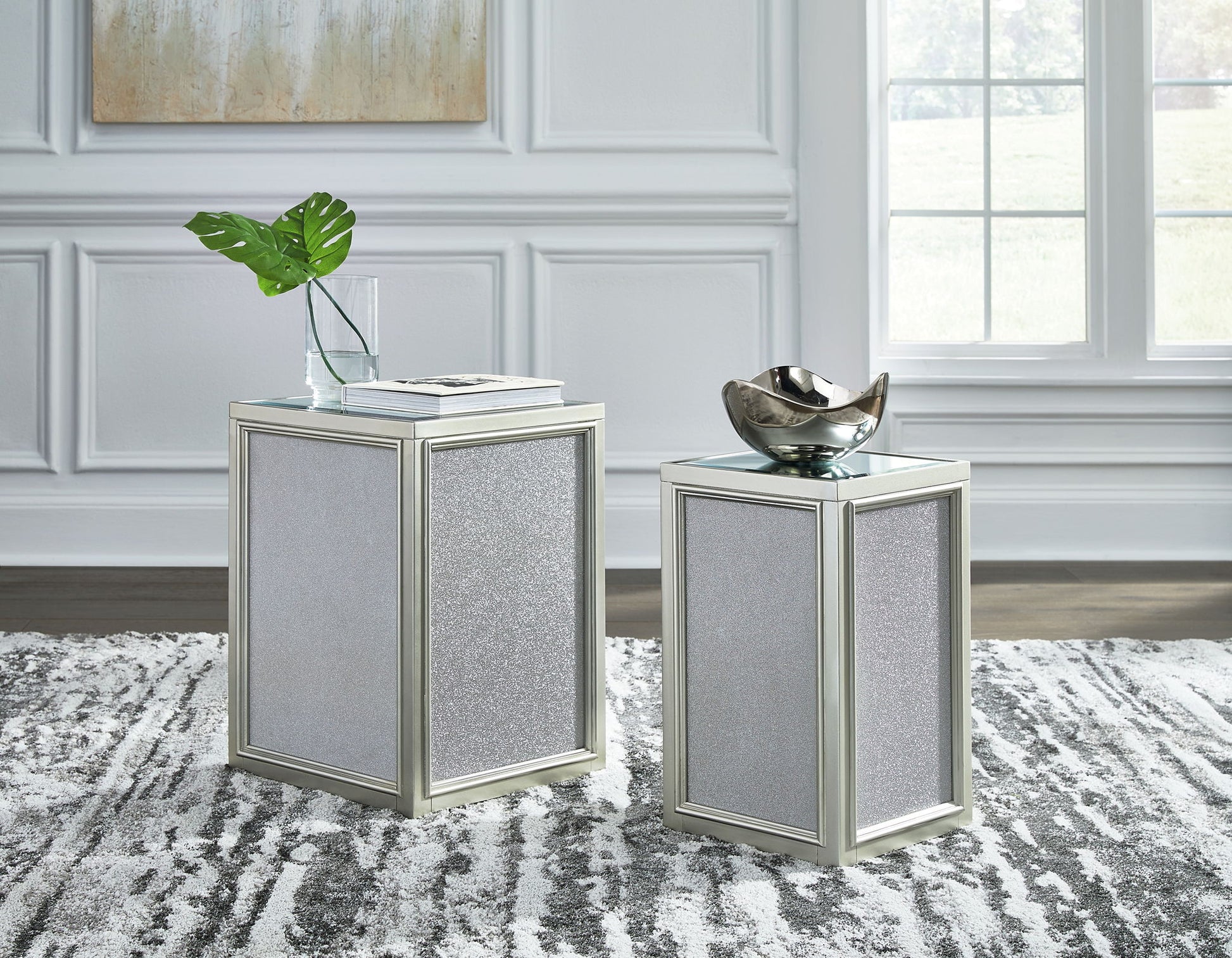 Traleena - Silver Finish - Nesting End Tables (Set of 2) - Hornell Furniture Outlet