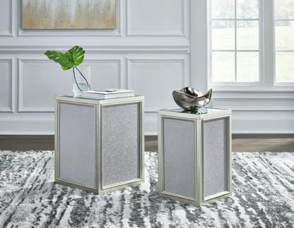 Traleena - Silver Finish - Nesting End Tables (Set of 2) - Hornell Furniture Outlet