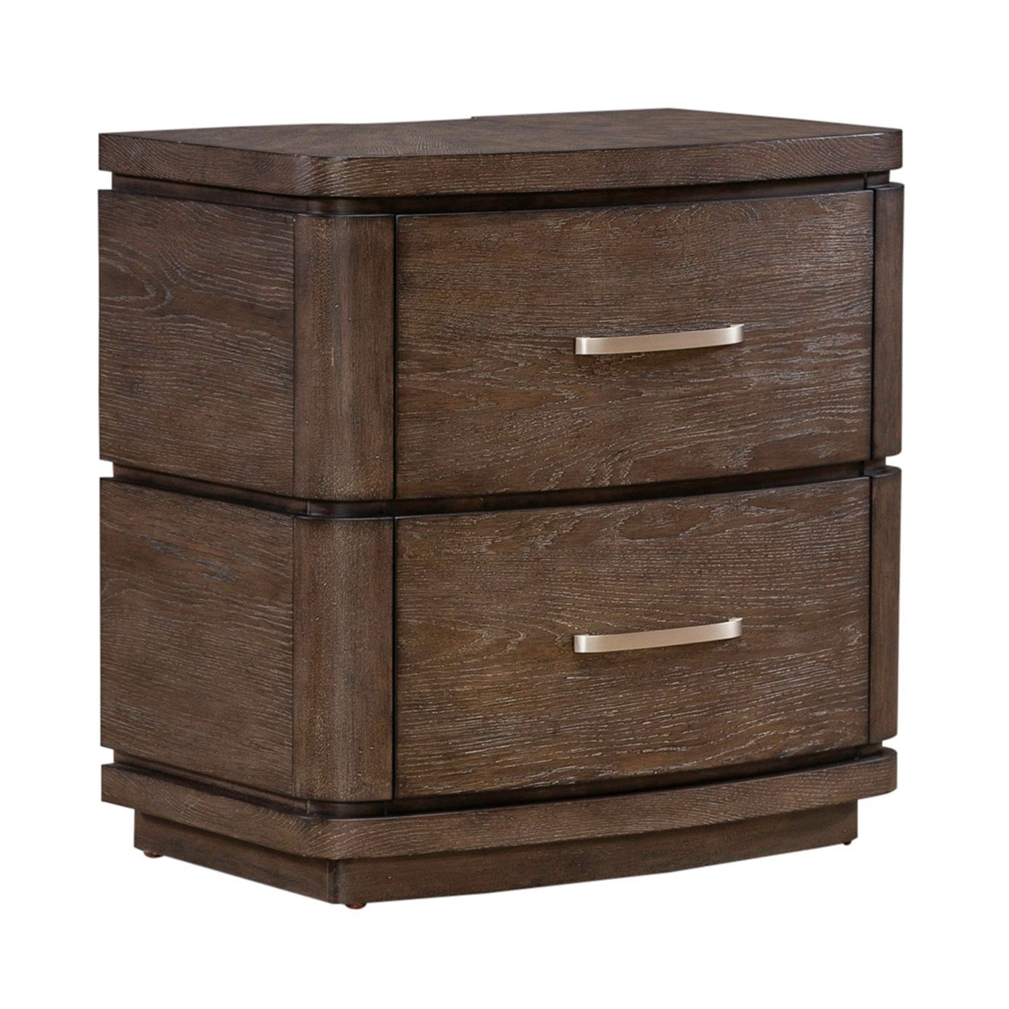 Cascade Falls - Nightstand With Charging Station - Satin Espresso - Hornell Furniture Outlet