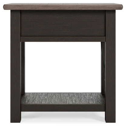 Tyler Creek - Black / Gray - Chair Side End Table - Hornell Furniture Outlet