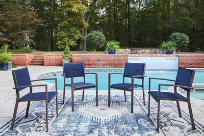 Rocky Creek - Sling Arm Chair (Set of 4) - Blue / Gray - Hornell Furniture Outlet