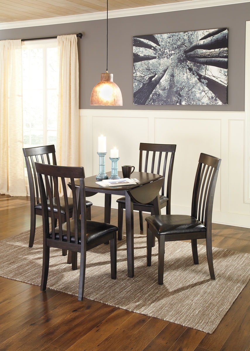 Hammis - Round Dining Drop Leaf Table Set - Hornell Furniture Outlet
