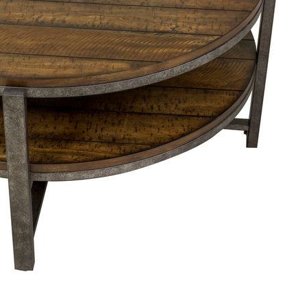 Breckinridge - Round Cocktail Table - Dark Brown - Hornell Furniture Outlet