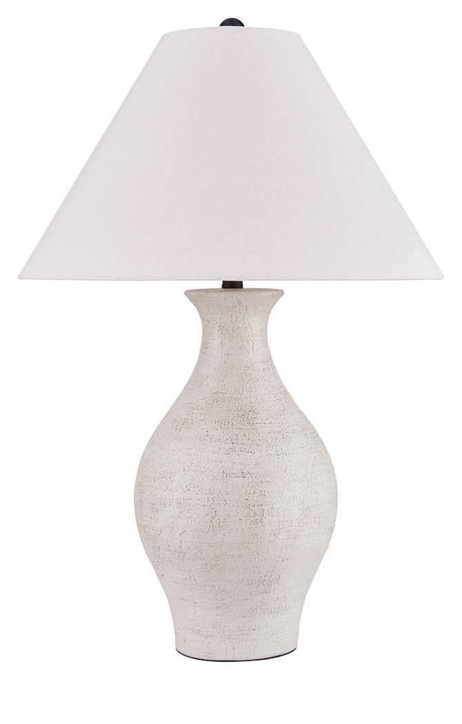 Ashbend - Ceramic Table Lamp - Antique White - Hornell Furniture Outlet