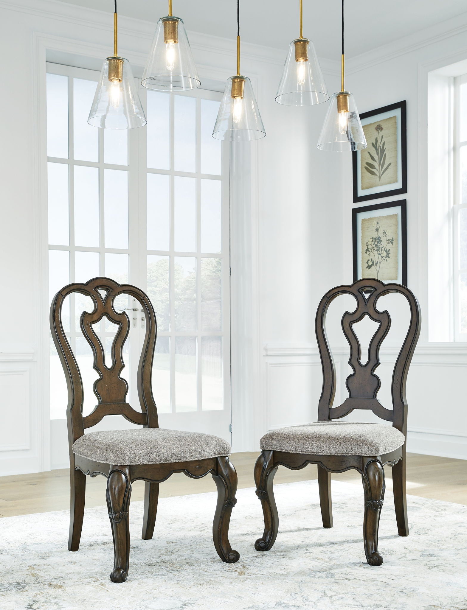 Maylee - Dark Brown - Dining Upholstered Side Chair (Set of 2) - Hornell Furniture Outlet