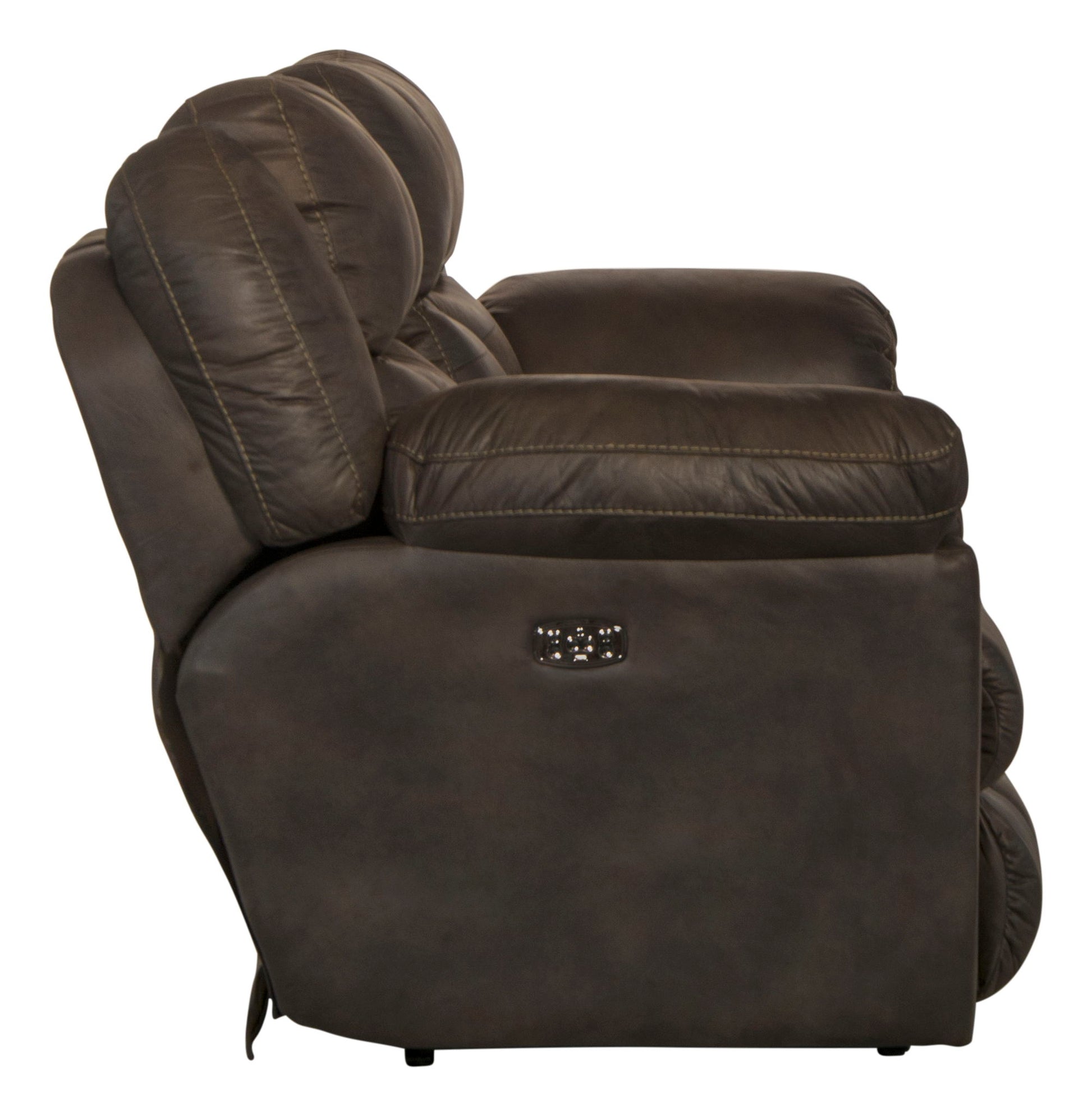 Ferrington - Power Lay Flat Reclining Console Loveseat with Power Adjustable Headrest & Lumbar - Hornell Furniture Outlet