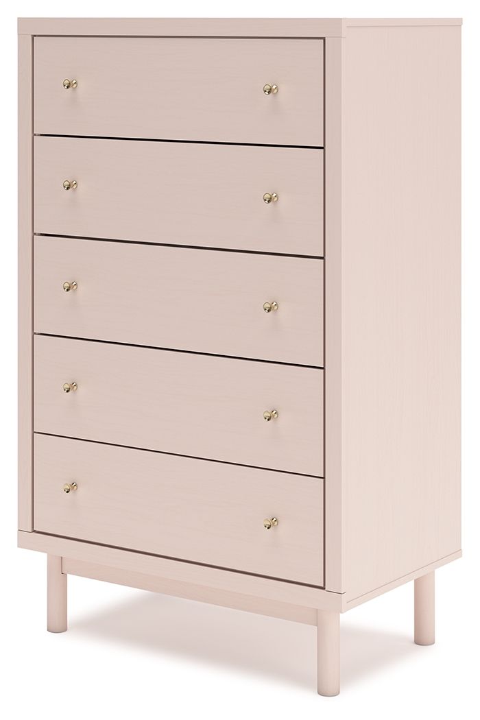 Wistenpine - Blush - Five Drawer Chest - Hornell Furniture Outlet