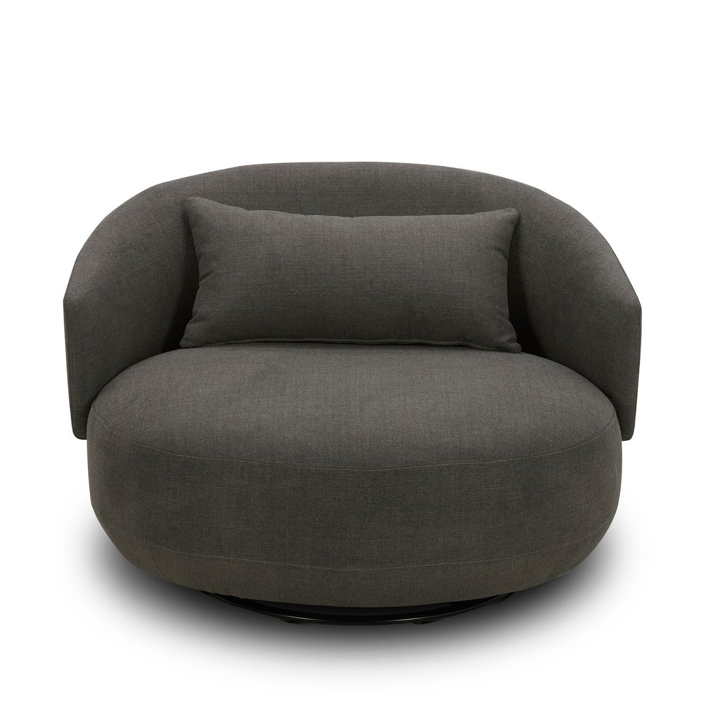 Haley - Upholstered Swivel Cuddler Chair - Hornell Furniture Outlet