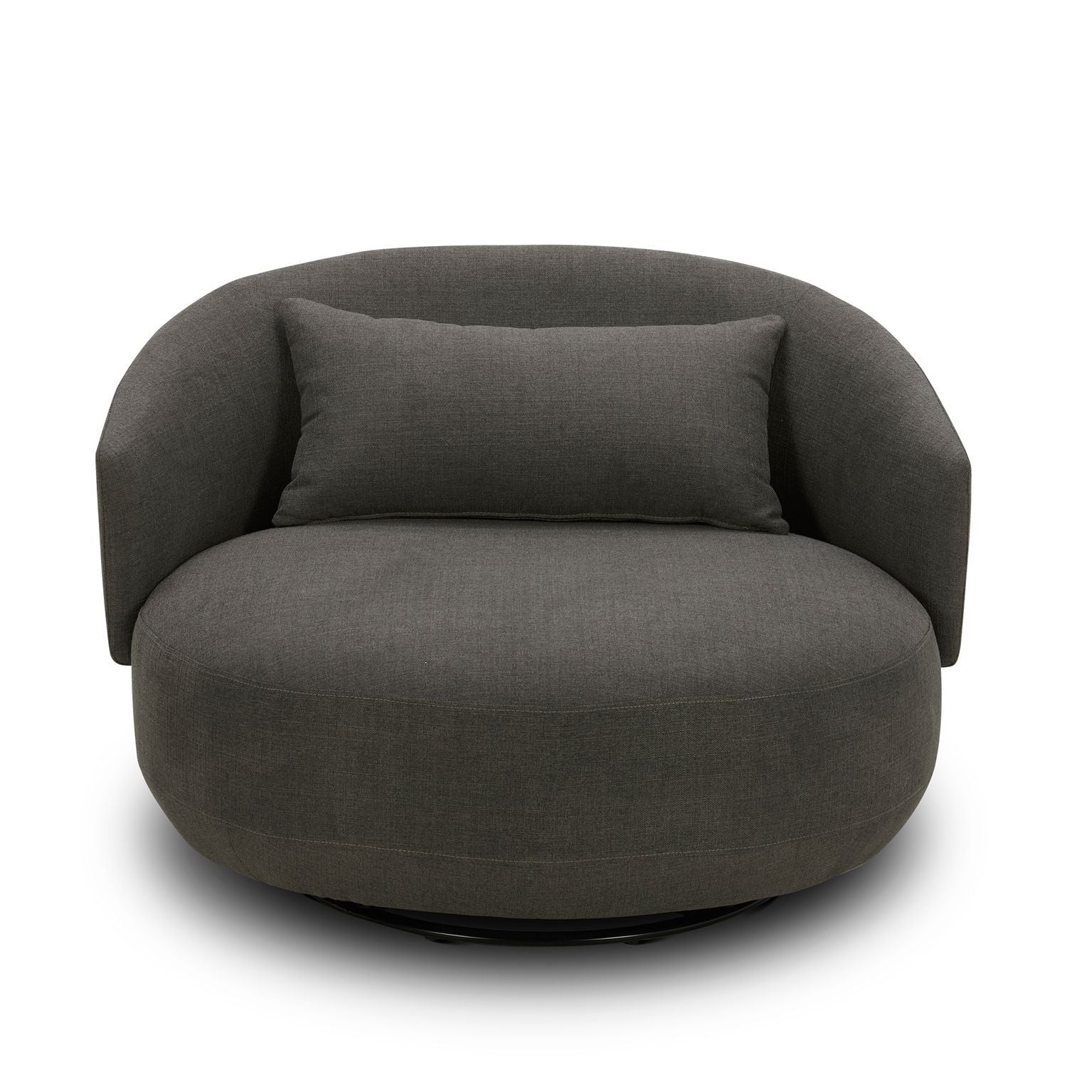 Haley - Upholstered Swivel Cuddler Chair - Hornell Furniture Outlet