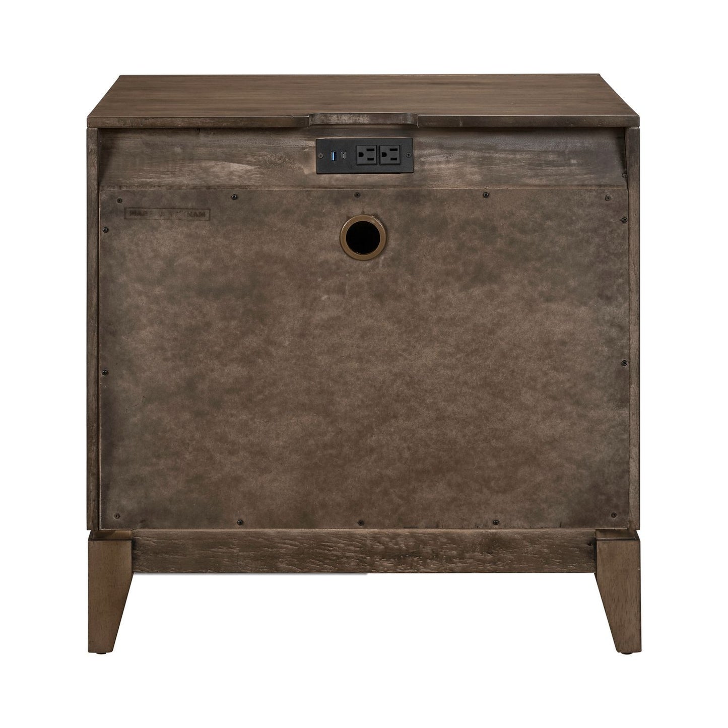 Shaker Lakes - Nightstand With Charging Station - Brown - Hornell Furniture Outlet