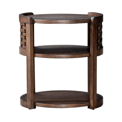 Warren Park - Round End Table - Brown - Hornell Furniture Outlet