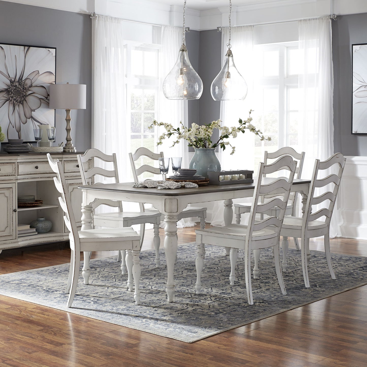 Magnolia Manor - Leg Table Set - Hornell Furniture Outlet