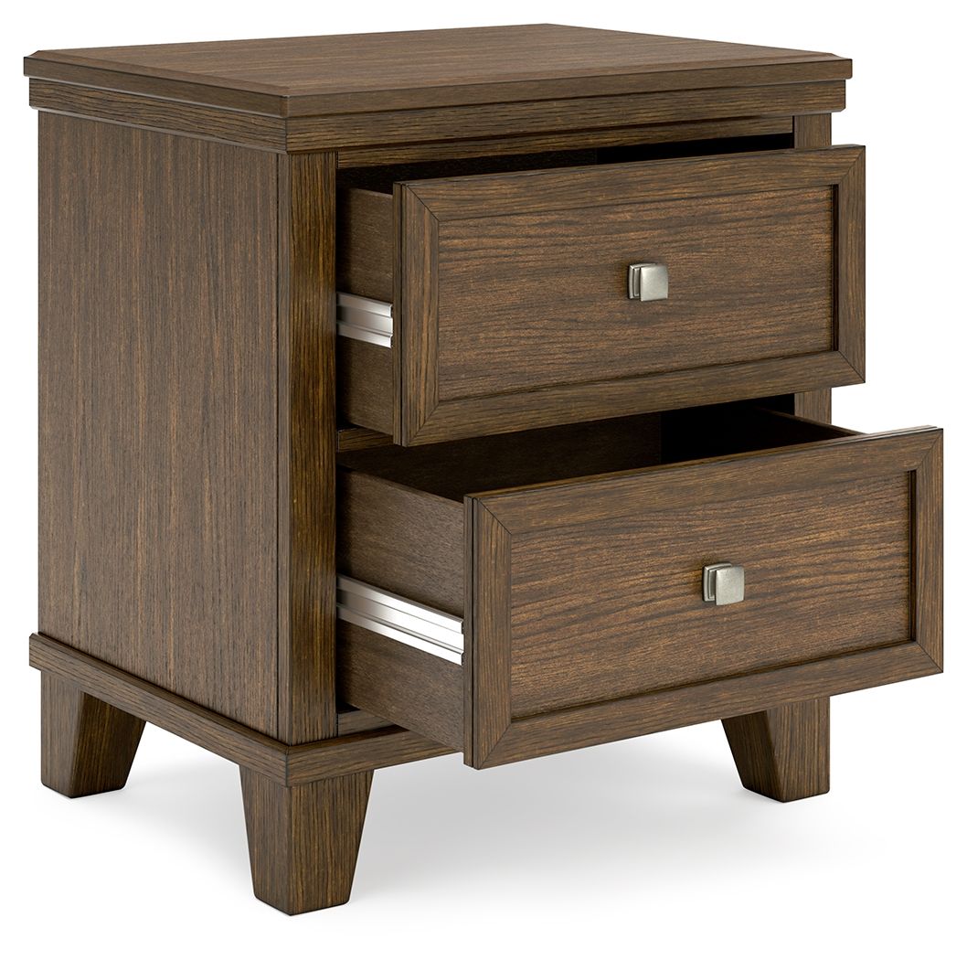 Shawbeck - Medium Brown - Two Drawer Night Stand - Hornell Furniture Outlet
