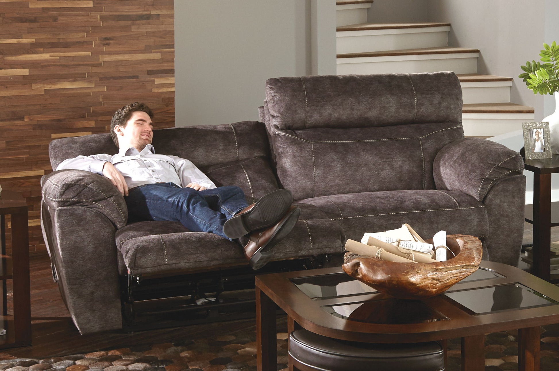 Sedona - Power Headrest With Lumbar Lay Flat Reclining Sofa - Hornell Furniture Outlet