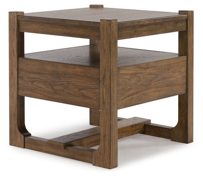 Cabalynn - Light Brown - Square End Table - Hornell Furniture Outlet