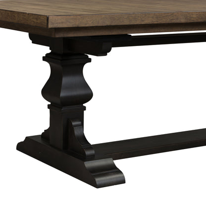Harvest Home - Trestle Table - Black - Hornell Furniture Outlet