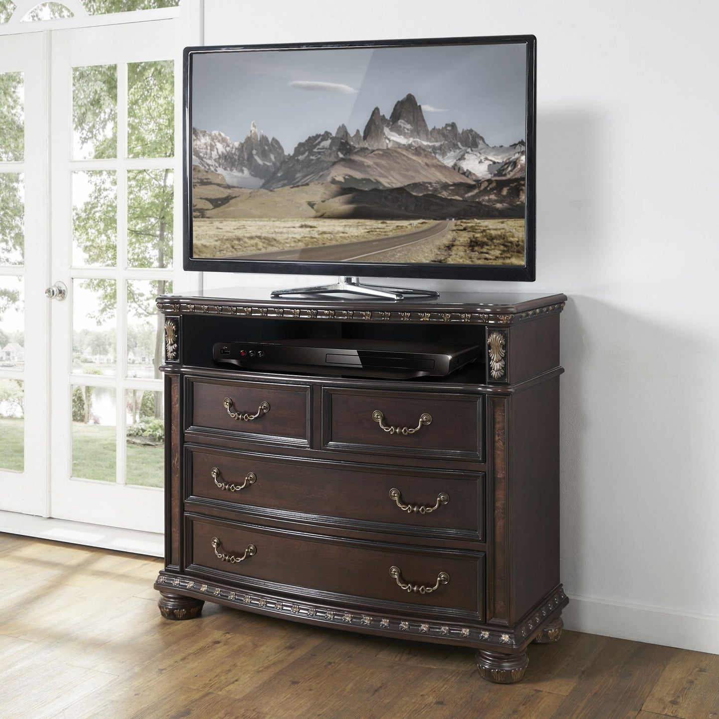 Monte Carlo - Media Chest - Dark Brown - Hornell Furniture Outlet