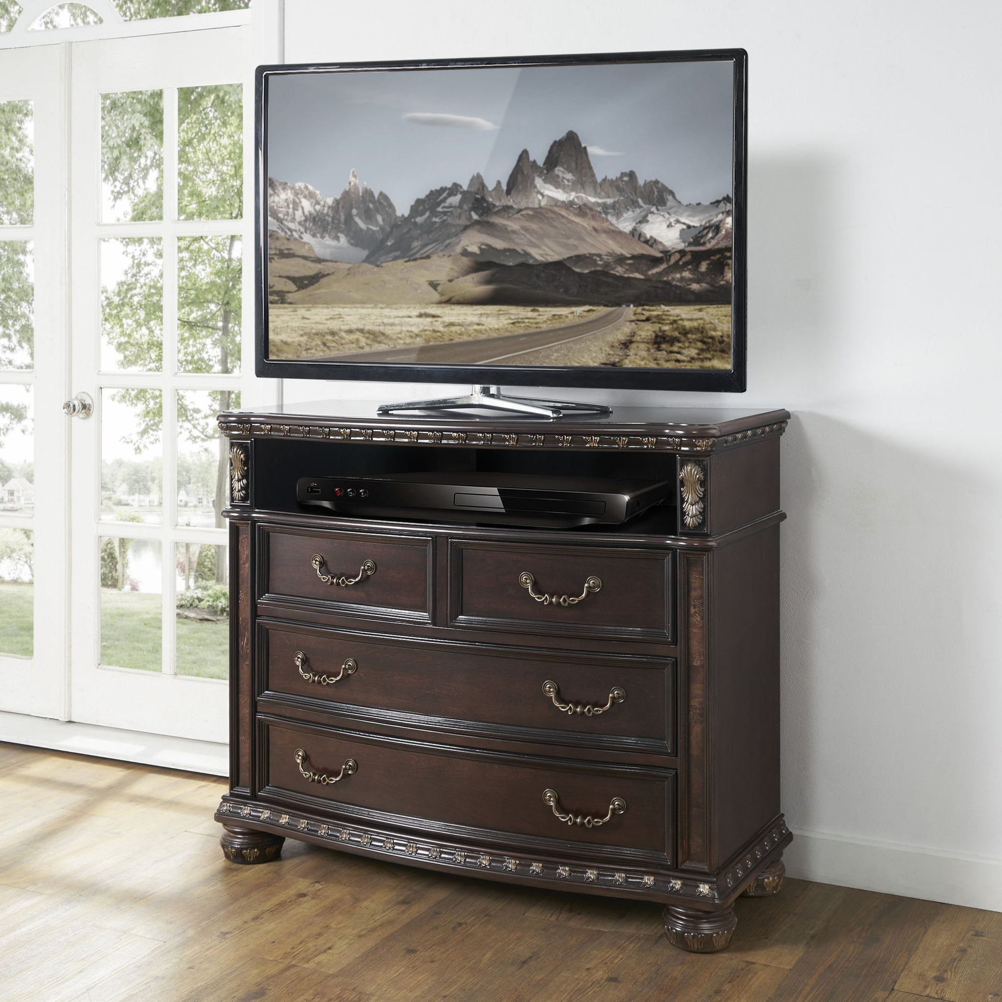 Monte Carlo - Media Chest - Dark Brown - Hornell Furniture Outlet