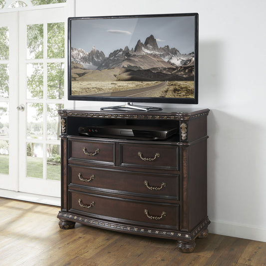 Monte Carlo - Media Chest - Dark Brown - Hornell Furniture Outlet