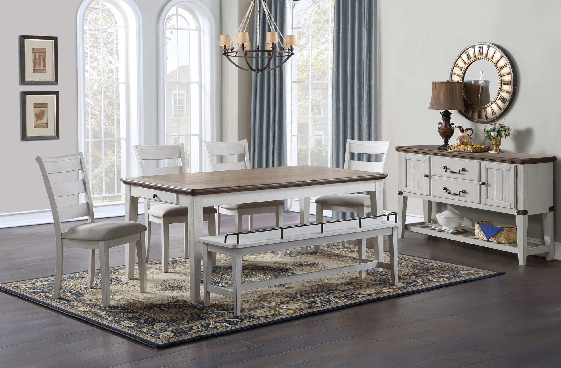 Pendleton - Side Chair (Set of 2) - White - Hornell Furniture Outlet