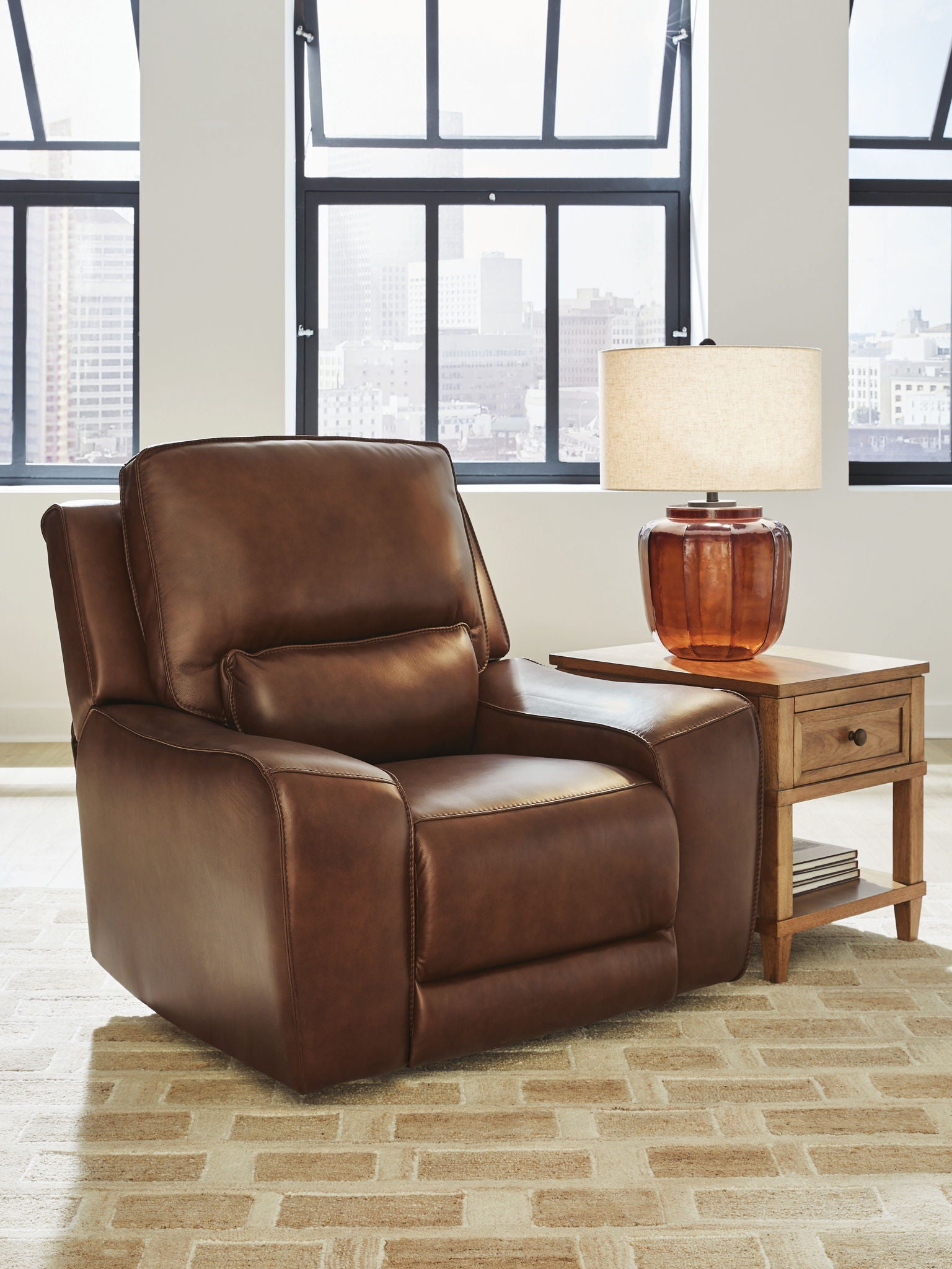 DeepWakes - Power Recliner With Adjustable Headrest - Hornell Furniture Outlet