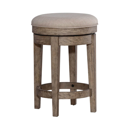 City Scape - Upholstered Swivel Console Stool - Burnished Beige - Hornell Furniture Outlet