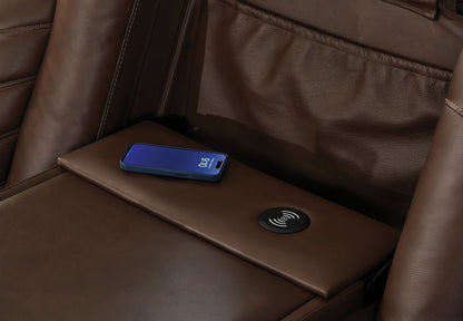 High Impact - Tobacco - Power Reclining Sofa / Adj Headrest - Hornell Furniture Outlet
