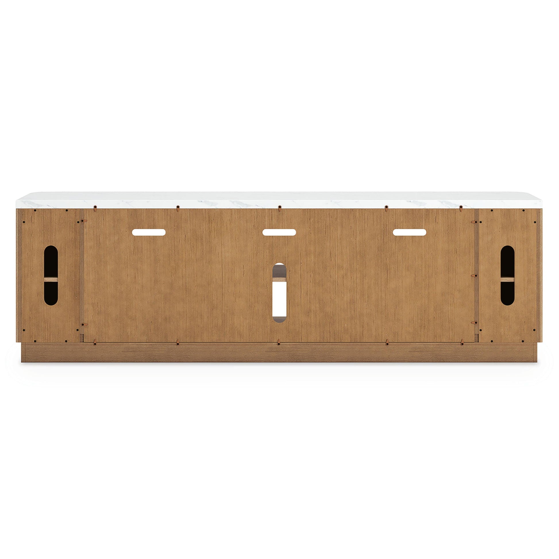 Camdill - XL TV Stand With Fireplace Option - Light Brown - Hornell Furniture Outlet