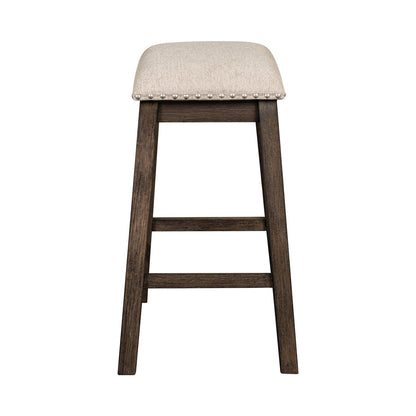 Harrison - Upholstered Console Stool - Brown - Hornell Furniture Outlet