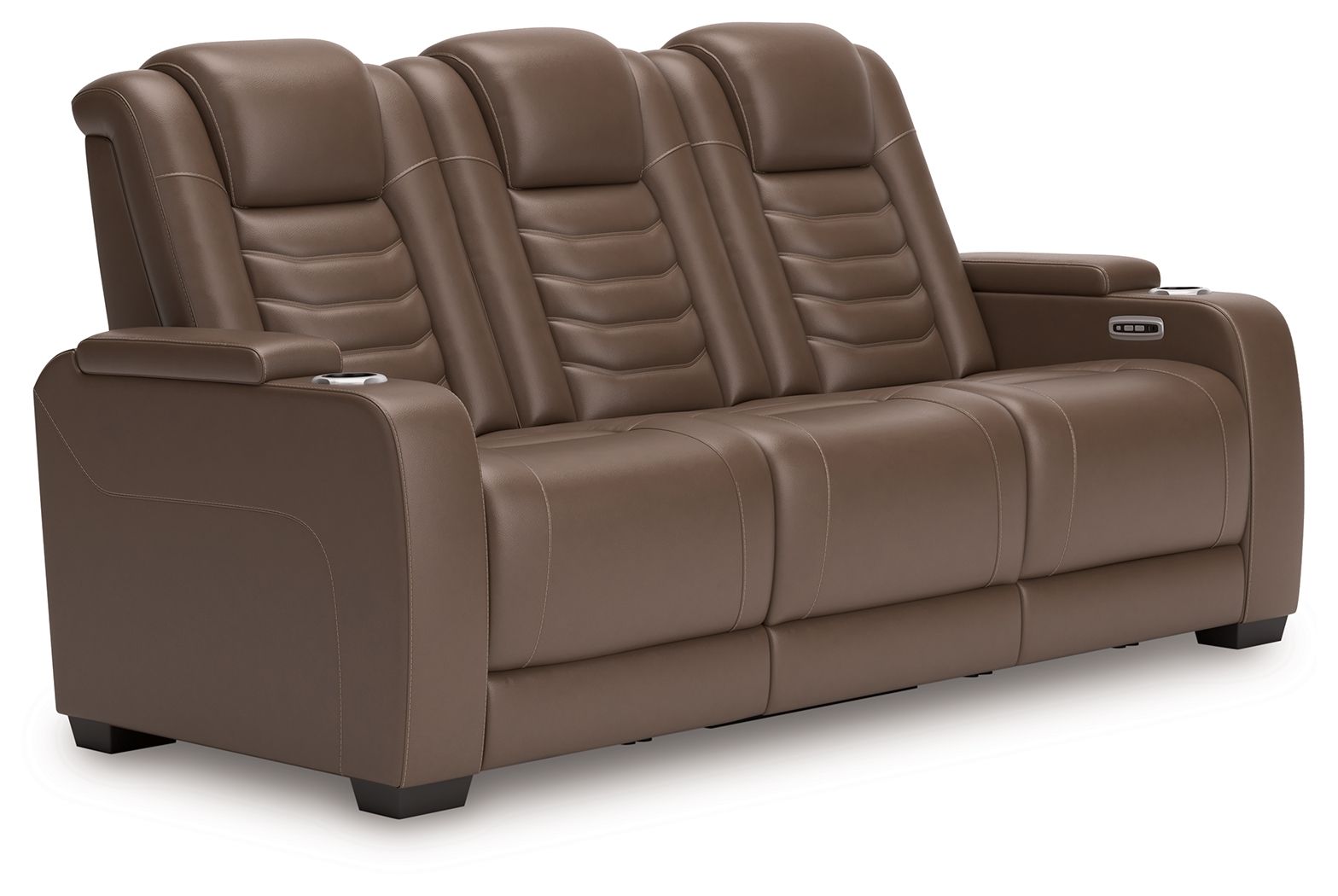 High Impact - Tobacco - Power Reclining Sofa / Adj Headrest - Hornell Furniture Outlet