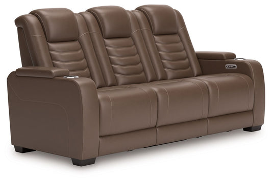 High Impact - Tobacco - Power Reclining Sofa / Adj Headrest - Hornell Furniture Outlet