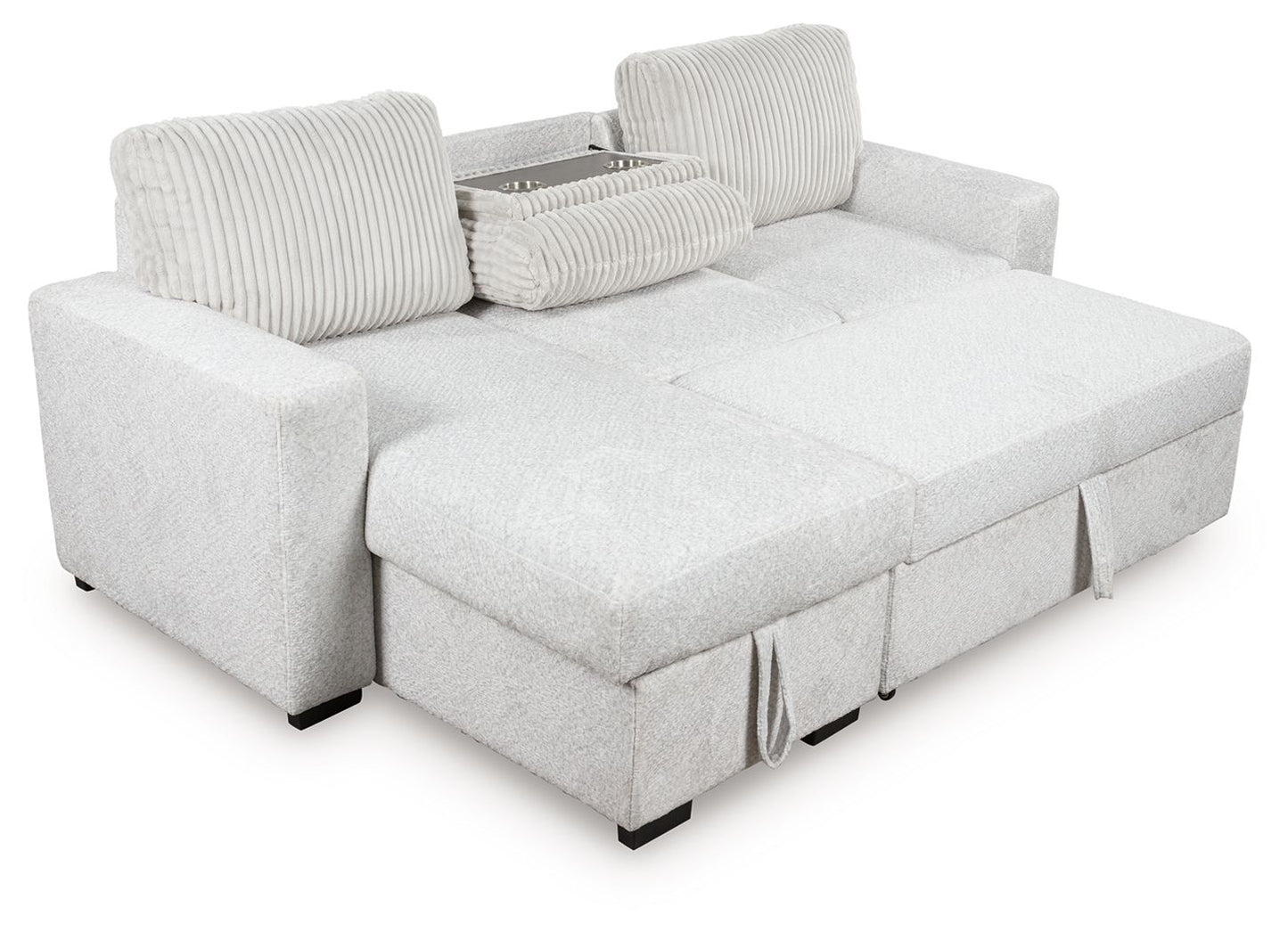 Wohlen - Alloy - 2 - Piece Sectional With Pop Up Sleeper And LAF Corner Chaise - Hornell Furniture Outlet
