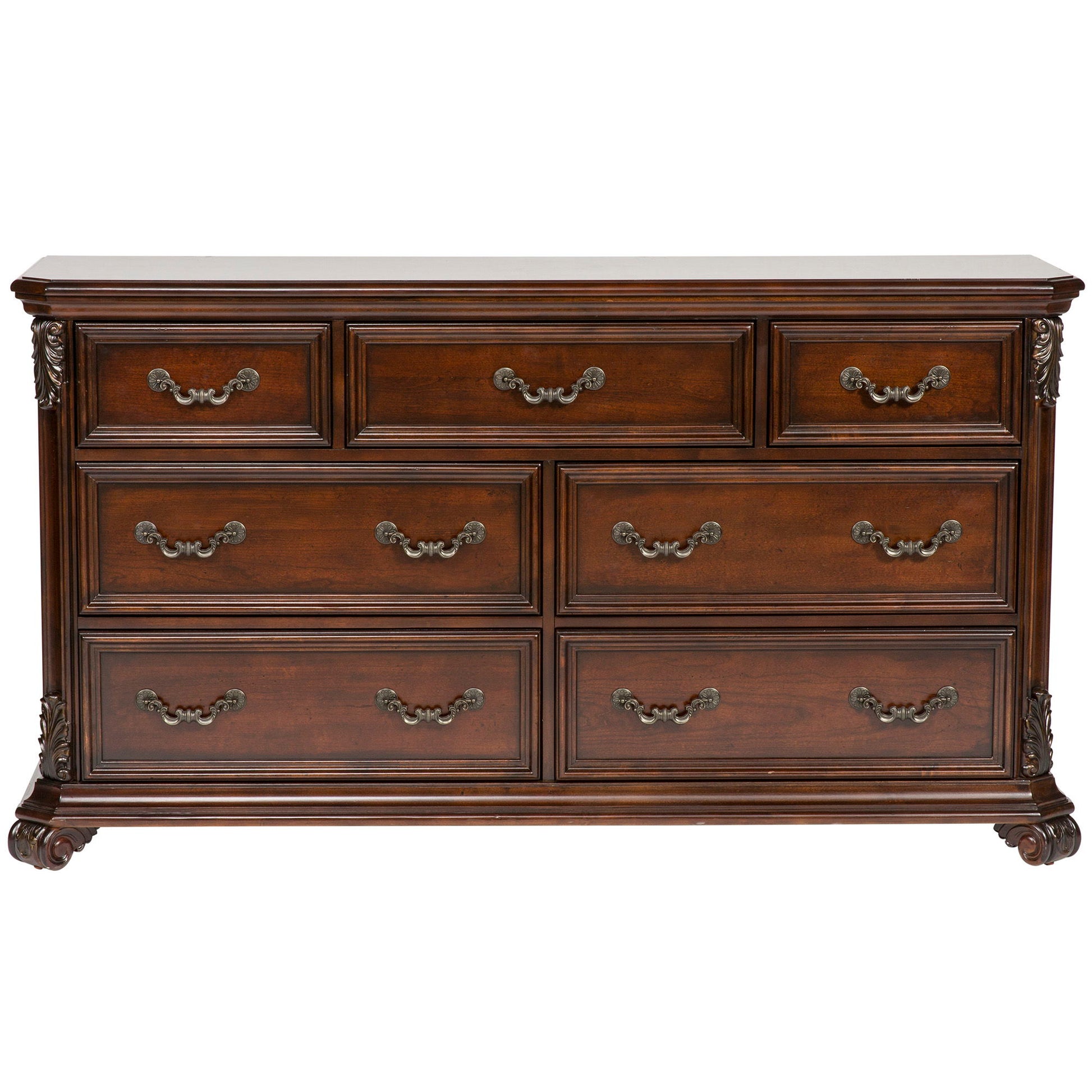Messina Estates - 7 Drawer Dresser - Dark Brown - Hornell Furniture Outlet