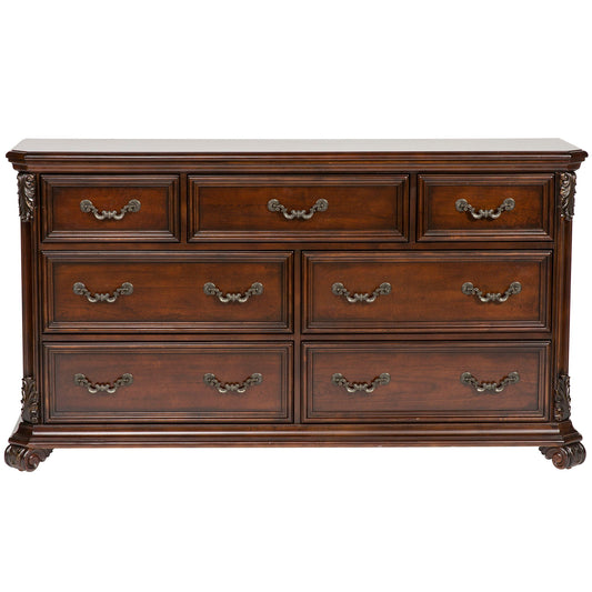 Messina Estates - 7 Drawer Dresser - Dark Brown - Hornell Furniture Outlet