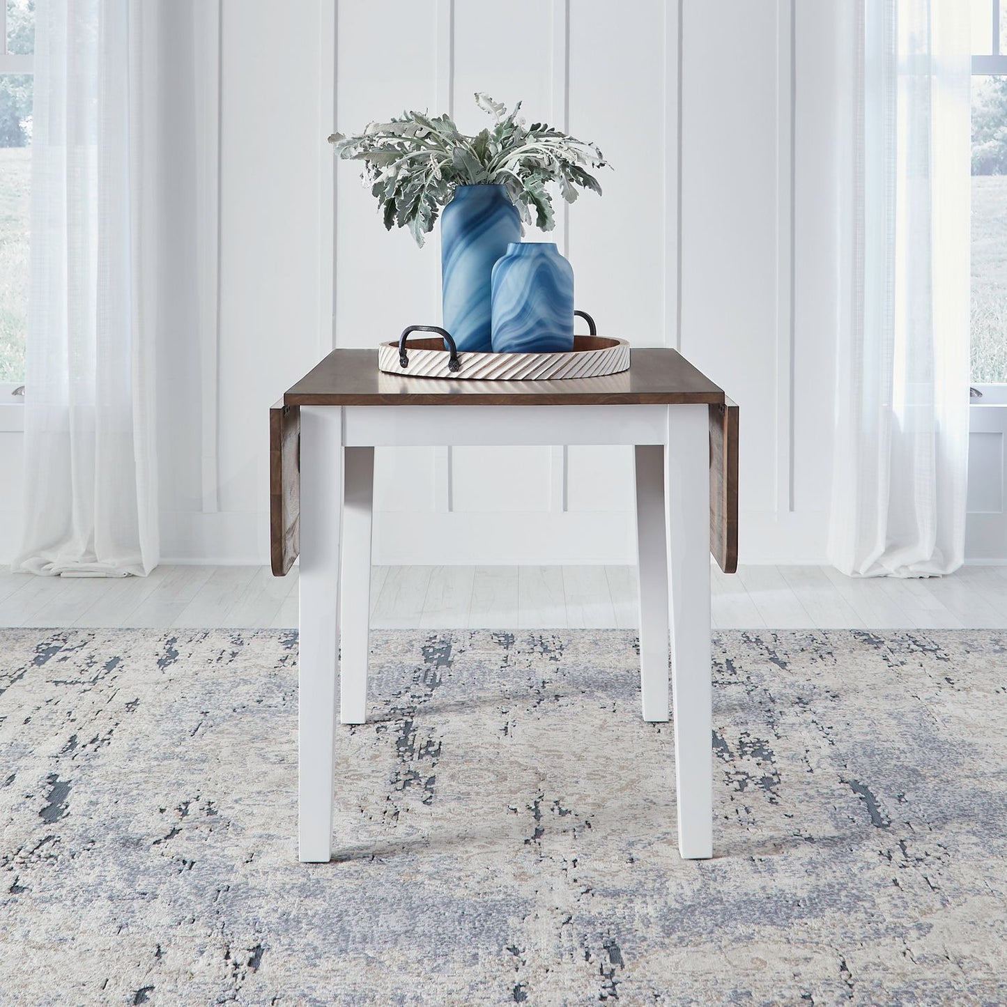 Landale - Drop Leaf Table - White - Hornell Furniture Outlet