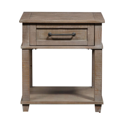 Parkland Falls - Rectangular End Table - Light Brown - Hornell Furniture Outlet