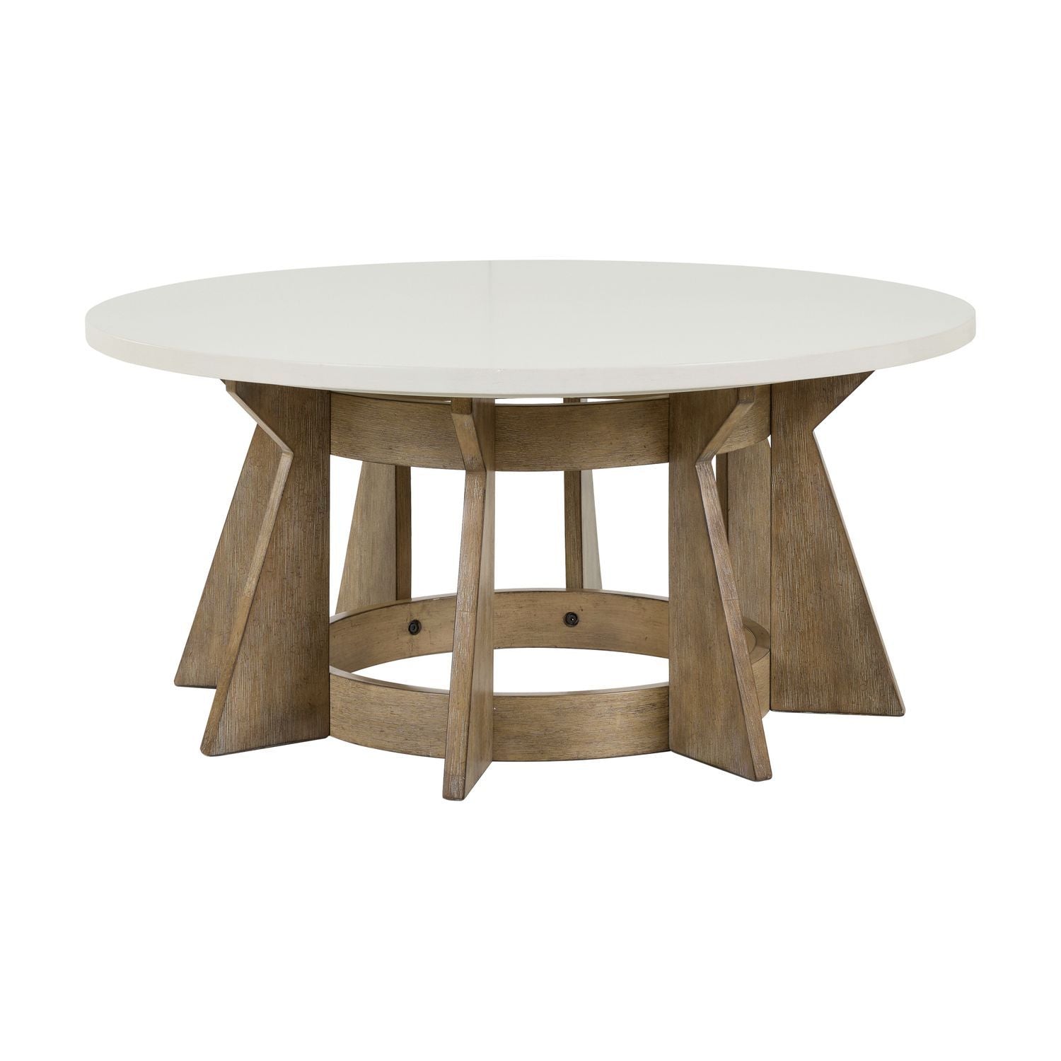 Berkley Square - Round Cocktail Table - Brown - Hornell Furniture Outlet