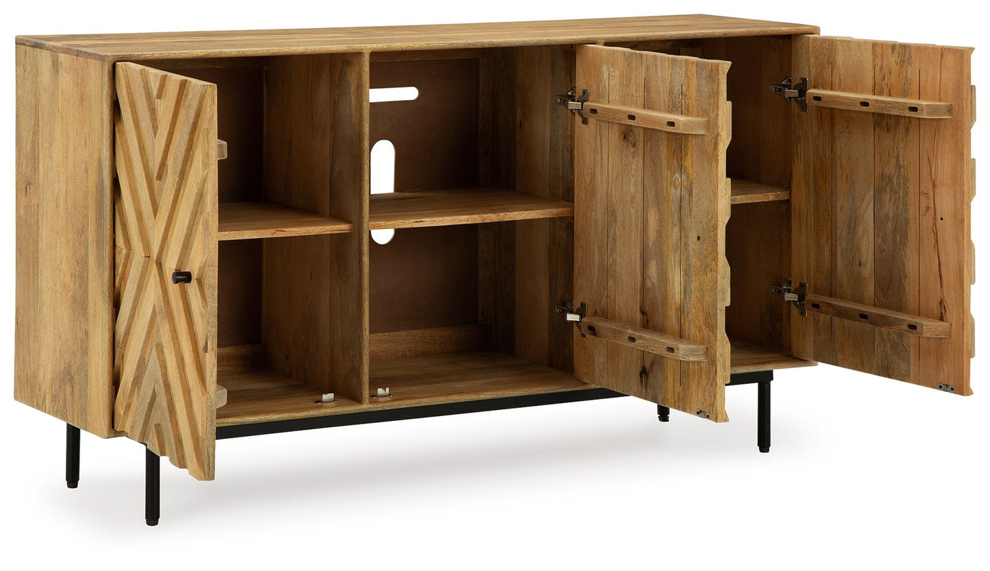 Cadewick - Natural - Accent Cabinet - Hornell Furniture Outlet
