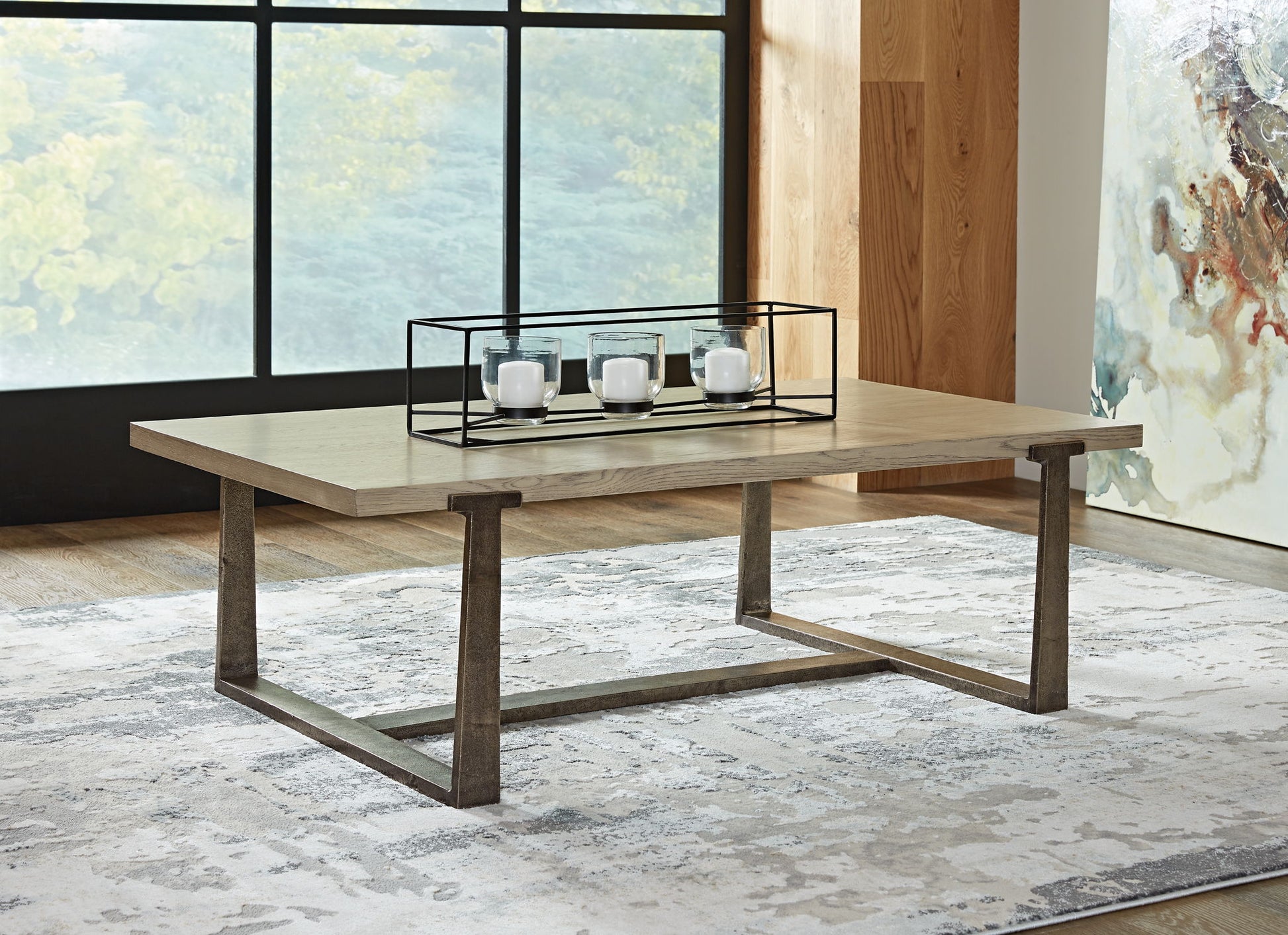 Dalenville - Gray - Rectangular Cocktail Table - Hornell Furniture Outlet