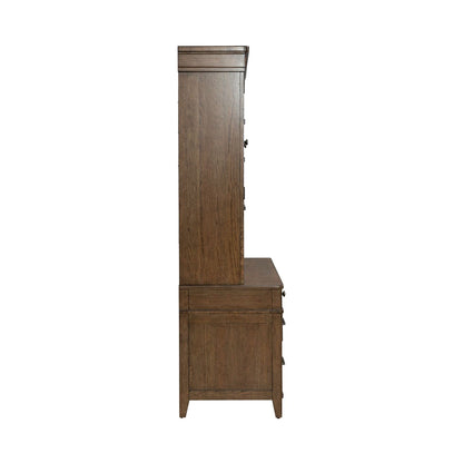 Carolina Park - Credenza & Hutch - Brown - Hornell Furniture Outlet