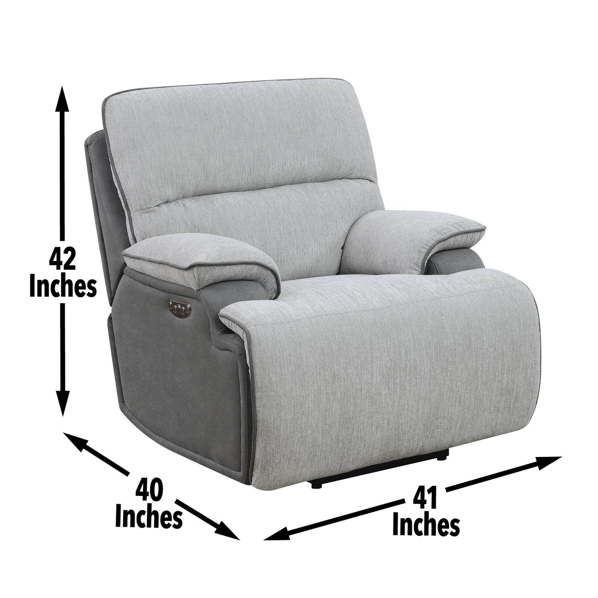 Cyprus - Recliner Chair - Gray - Hornell Furniture Outlet