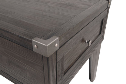 Todoe - Dark Gray - Rectangular End Table - Hornell Furniture Outlet